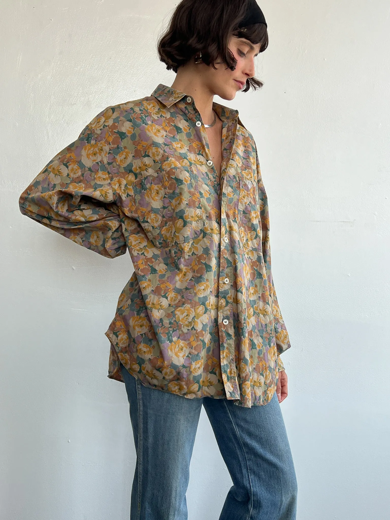 Organic Florals Cotton Shirt