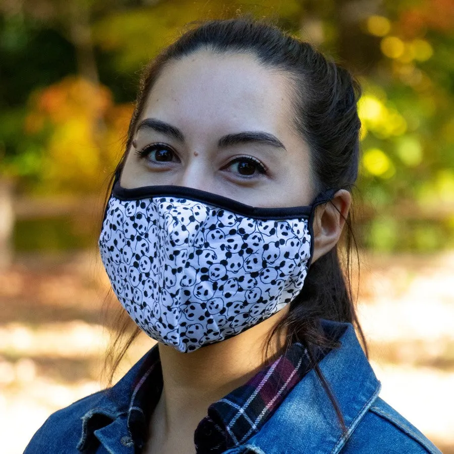 Panda print face mask