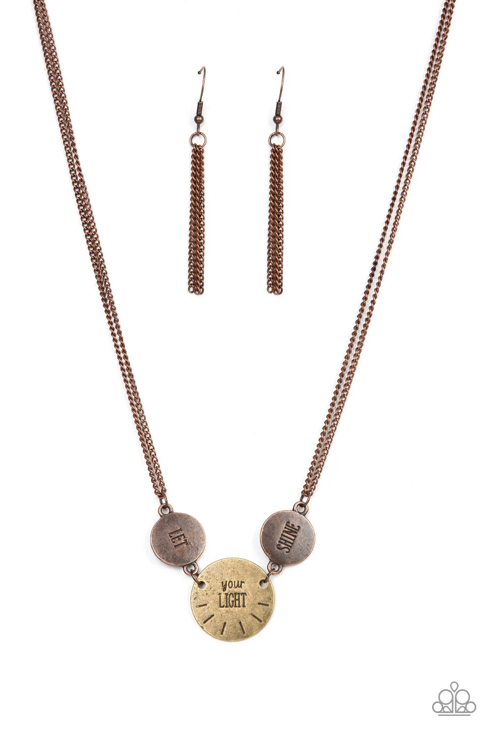 Paparazzi Acessories - Shine Your Light - Copper Necklace