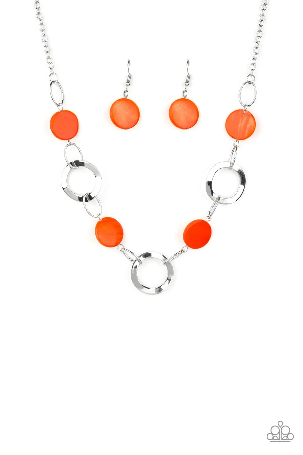 Paparazzi Bermuda Bliss - Orange Necklace