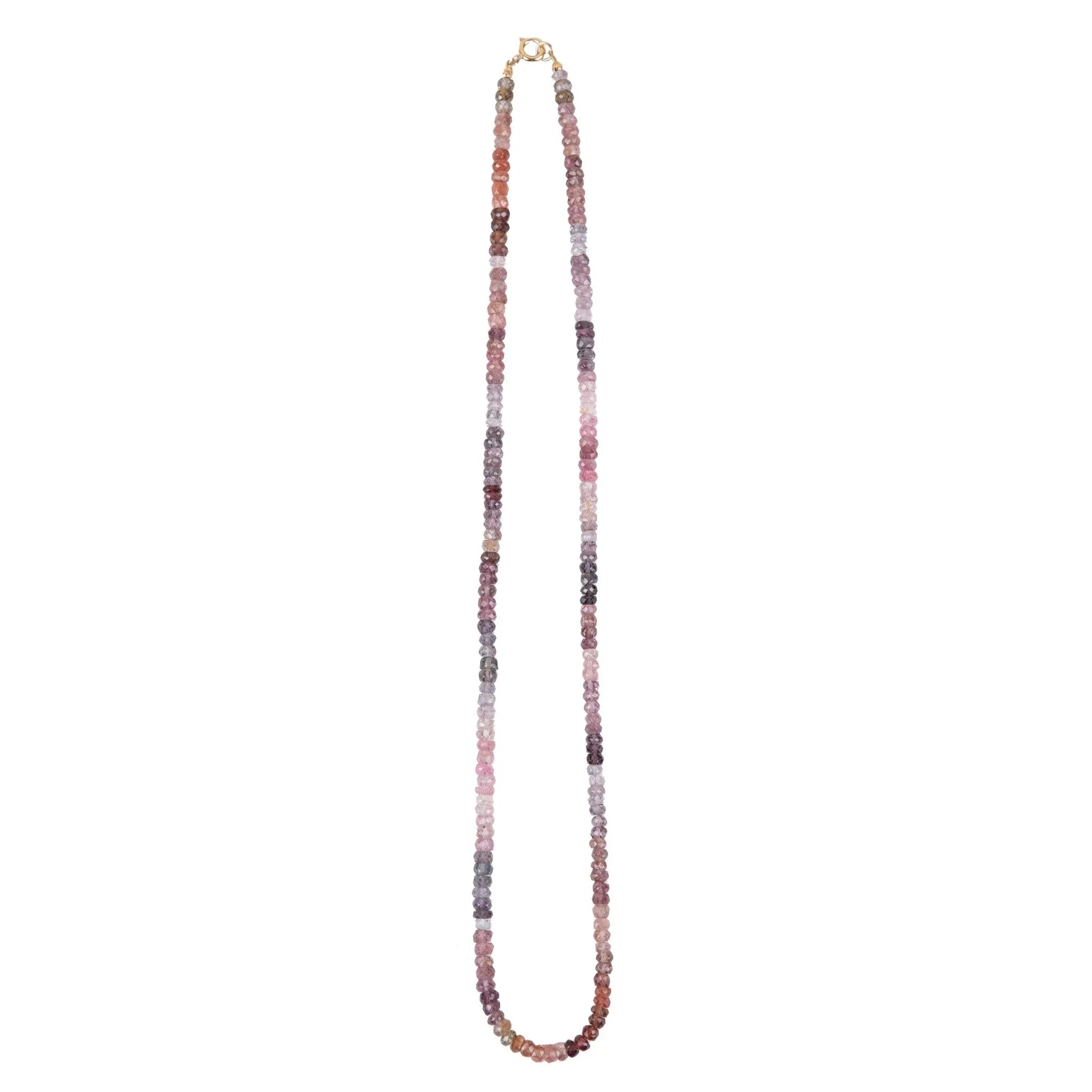 Plum Spinel Beaded Necklace - 20 Length