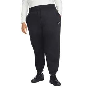 Plus - Women's Nike Sportswear Phoenix Fleece Sweatpants - Black/Sail