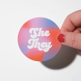 Pronoun Sticker - She/They