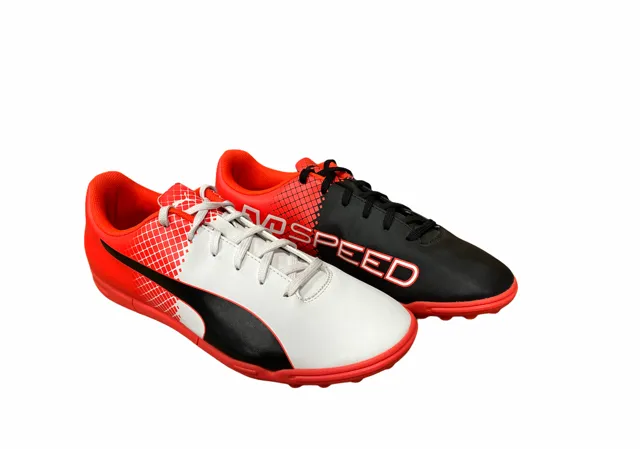 Puma men's soccer shoe evoSpeed 5.5 TT 103591 03 black-white-red