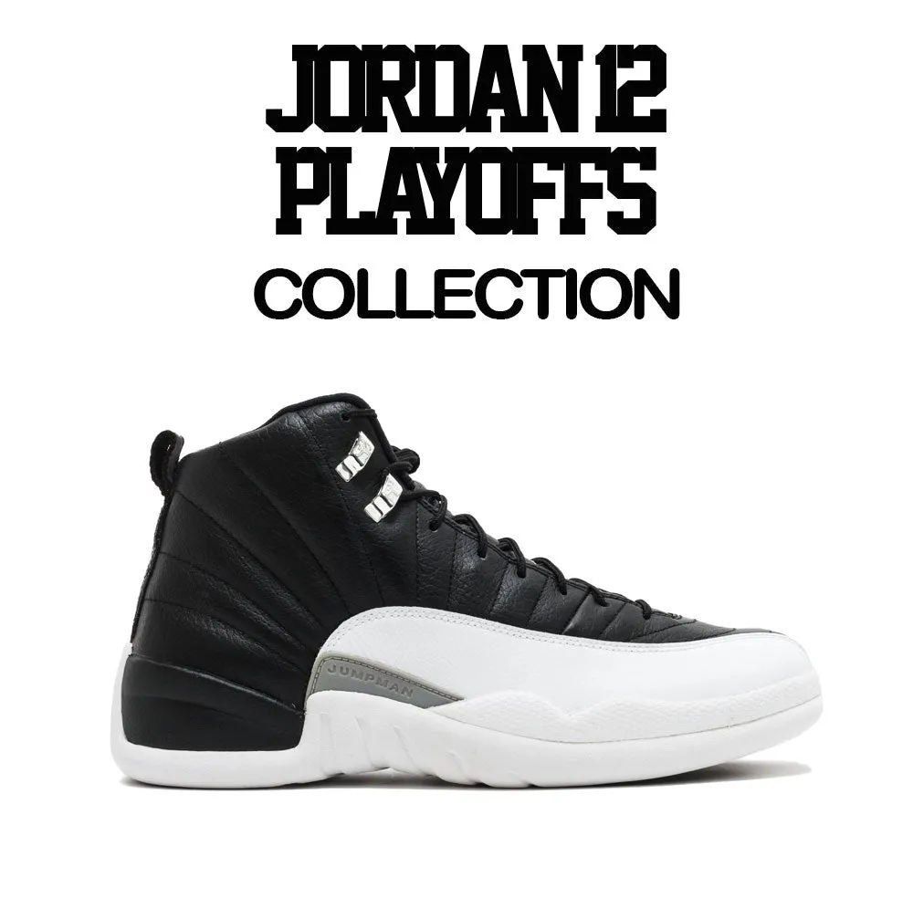 Retro 12 Playoff Shirt - Poetry In Motion - Black