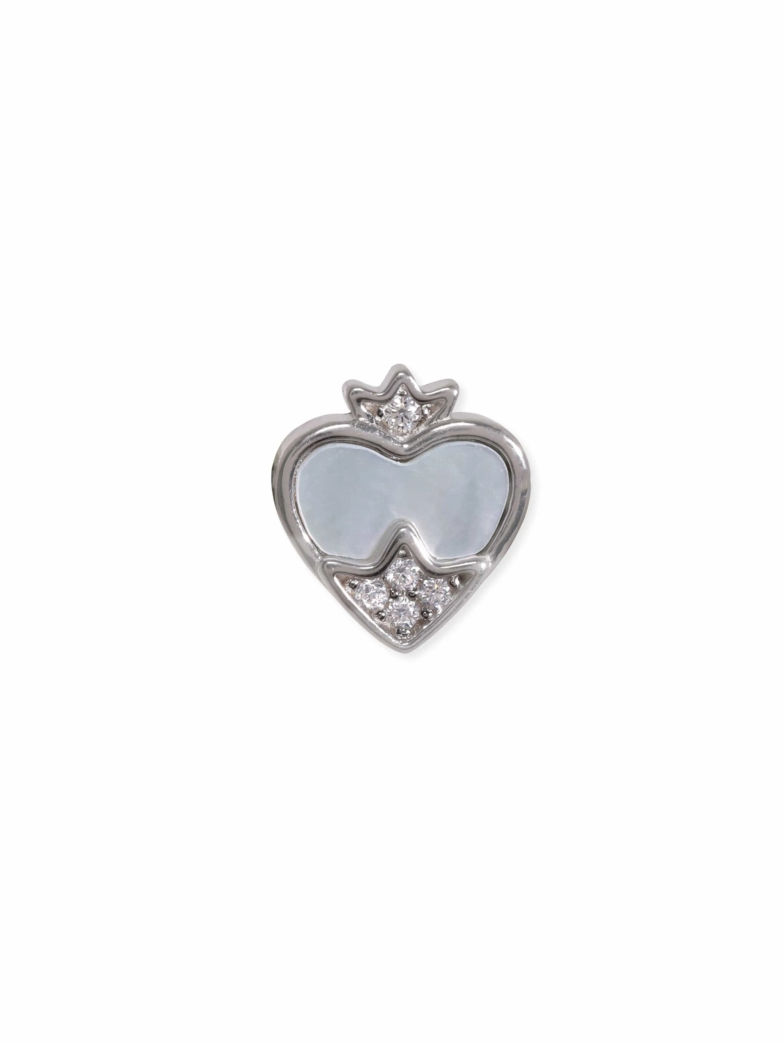 Rubans Silver Enchanting Love Heart-Shaped Silver Earrings Radiating Endearing Charm