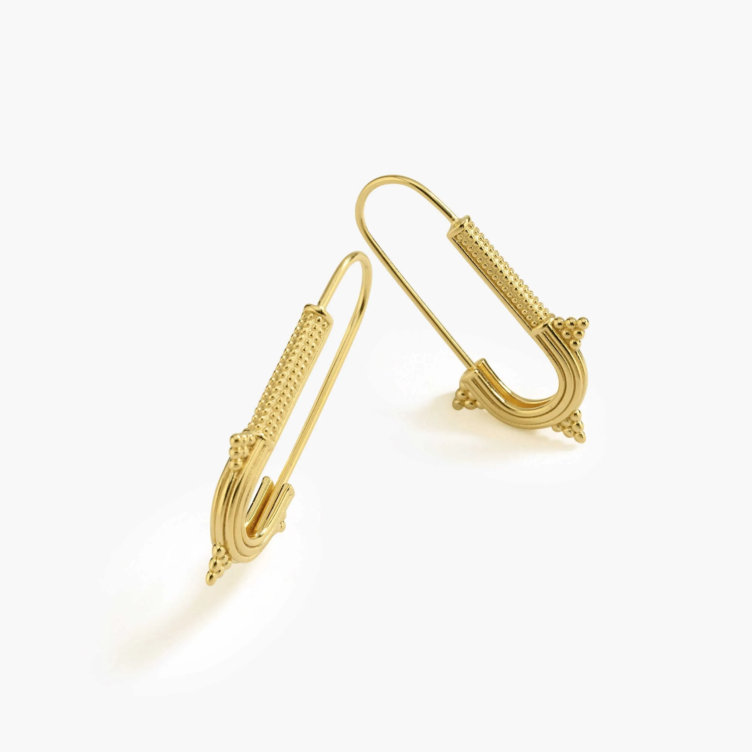 Safety Pin Earrings | 14K Gold Vermeil