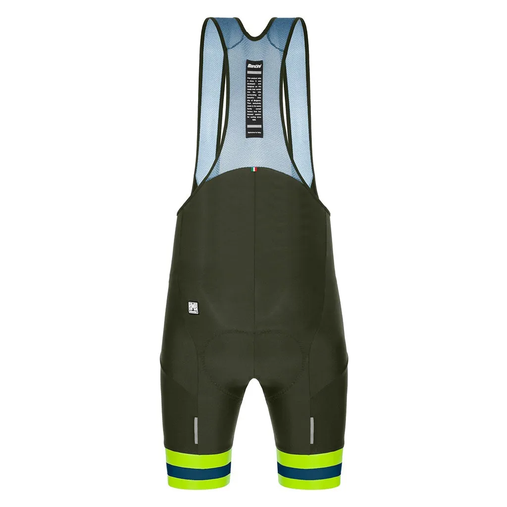 Santini Karma Kinetic Bibshorts - Military Green