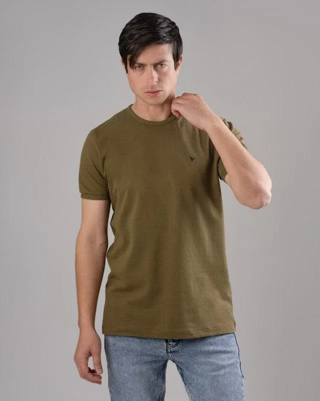 SHORT SLEEVE SLIM T-SHIRT - DARK OLIVE