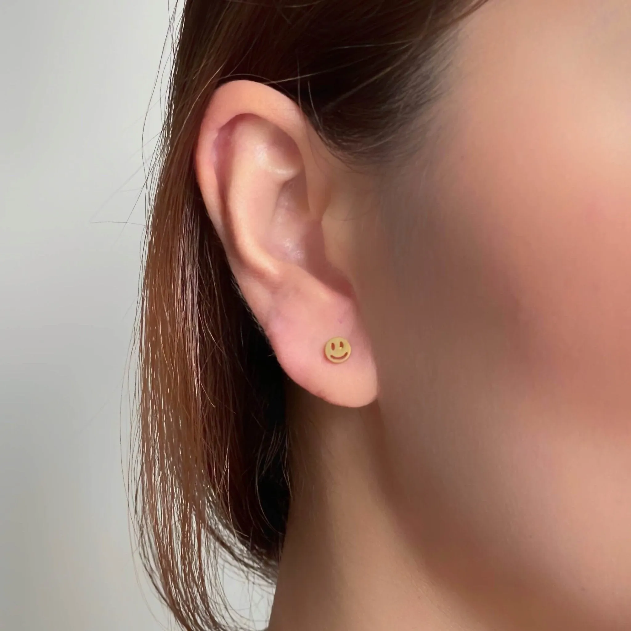 Smiley Barbell Earring