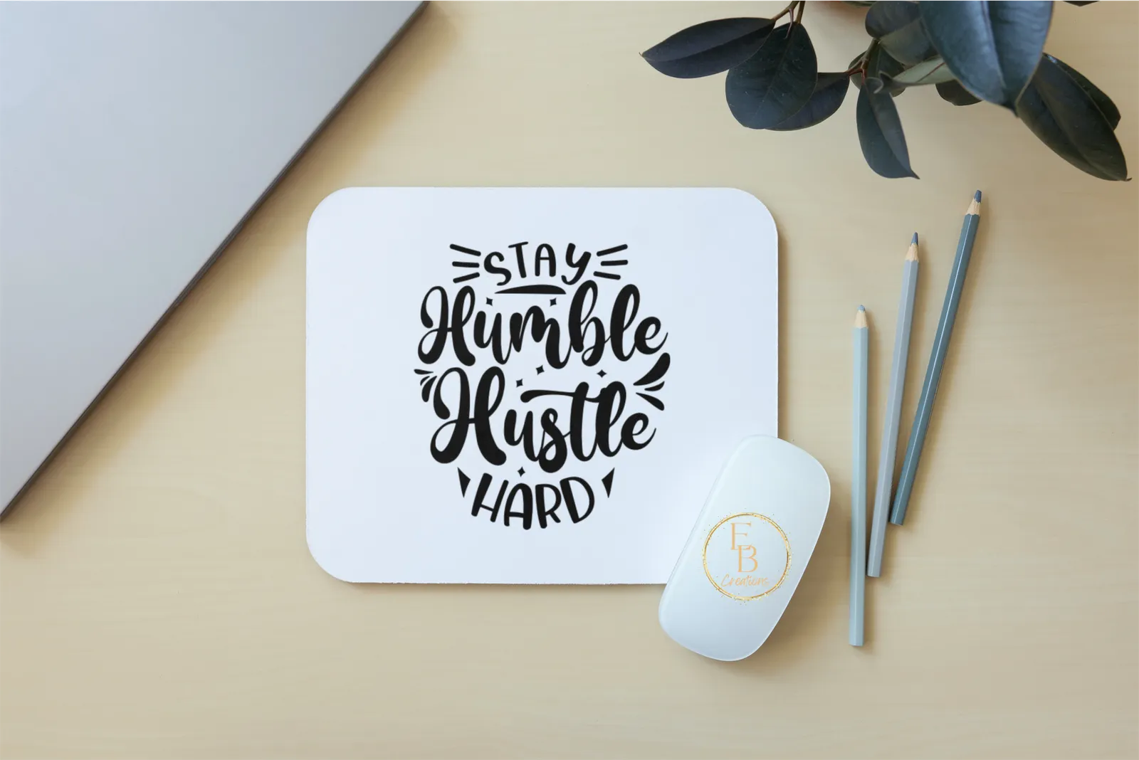 Stay humble hustle hard Mouse pad | Office accessories and desk supplies | Pad for mouse