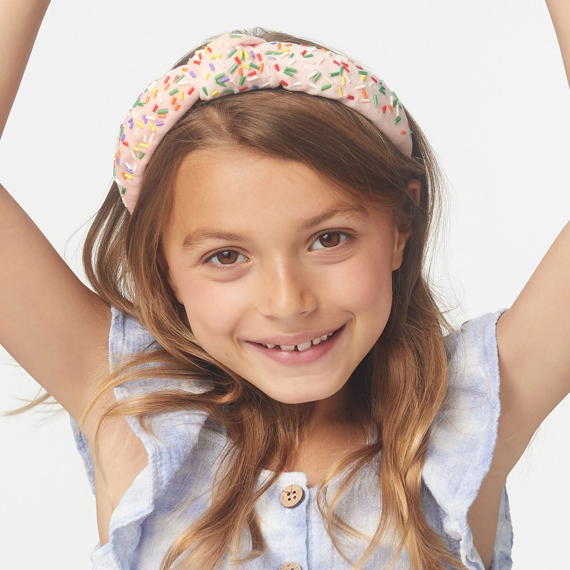 STRAWBERRY BIRTHDAY CAKE KIDS KNOTTED HEADBAND