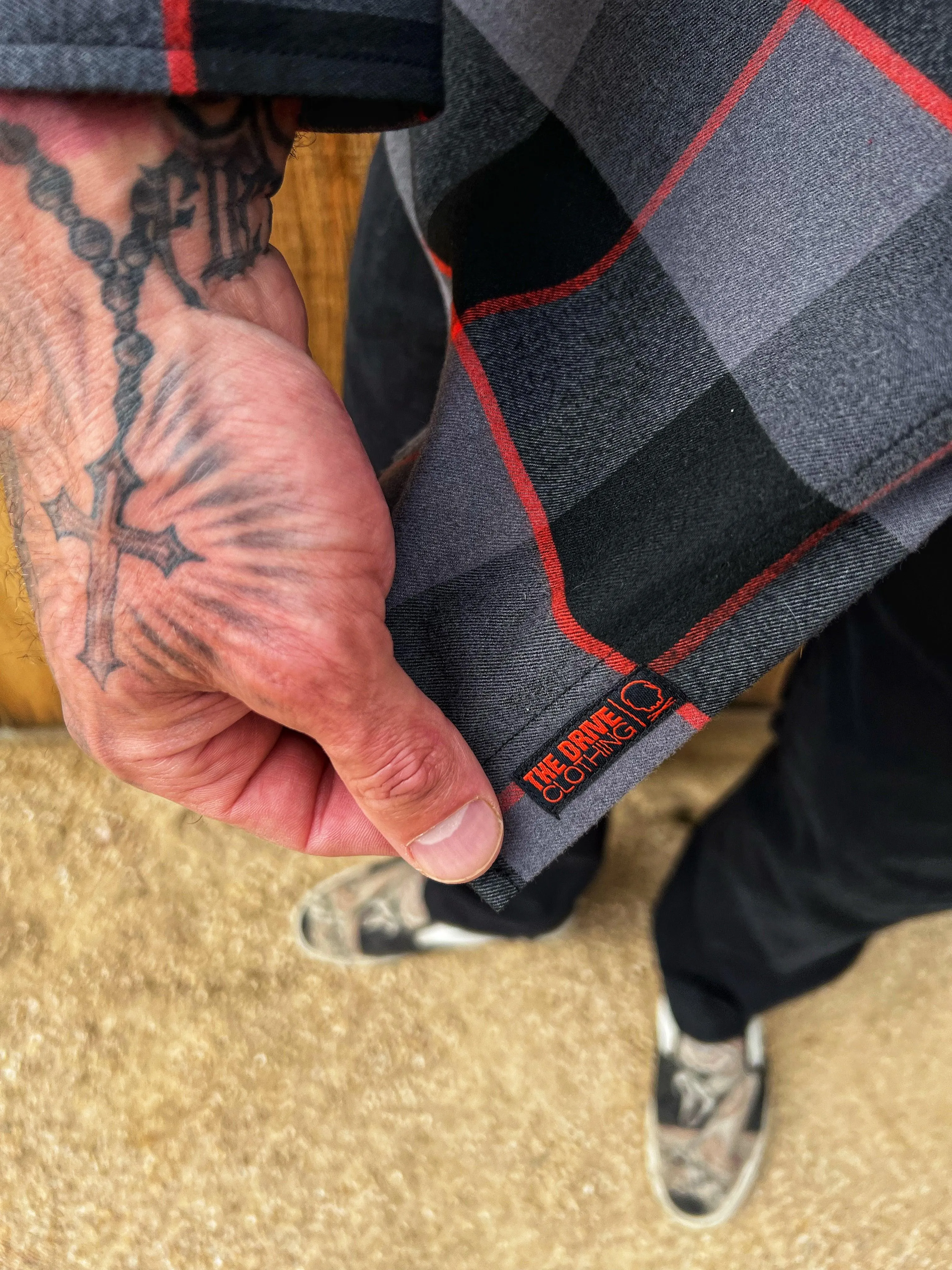 TDC BLACK/GREY/RED FLANNEL