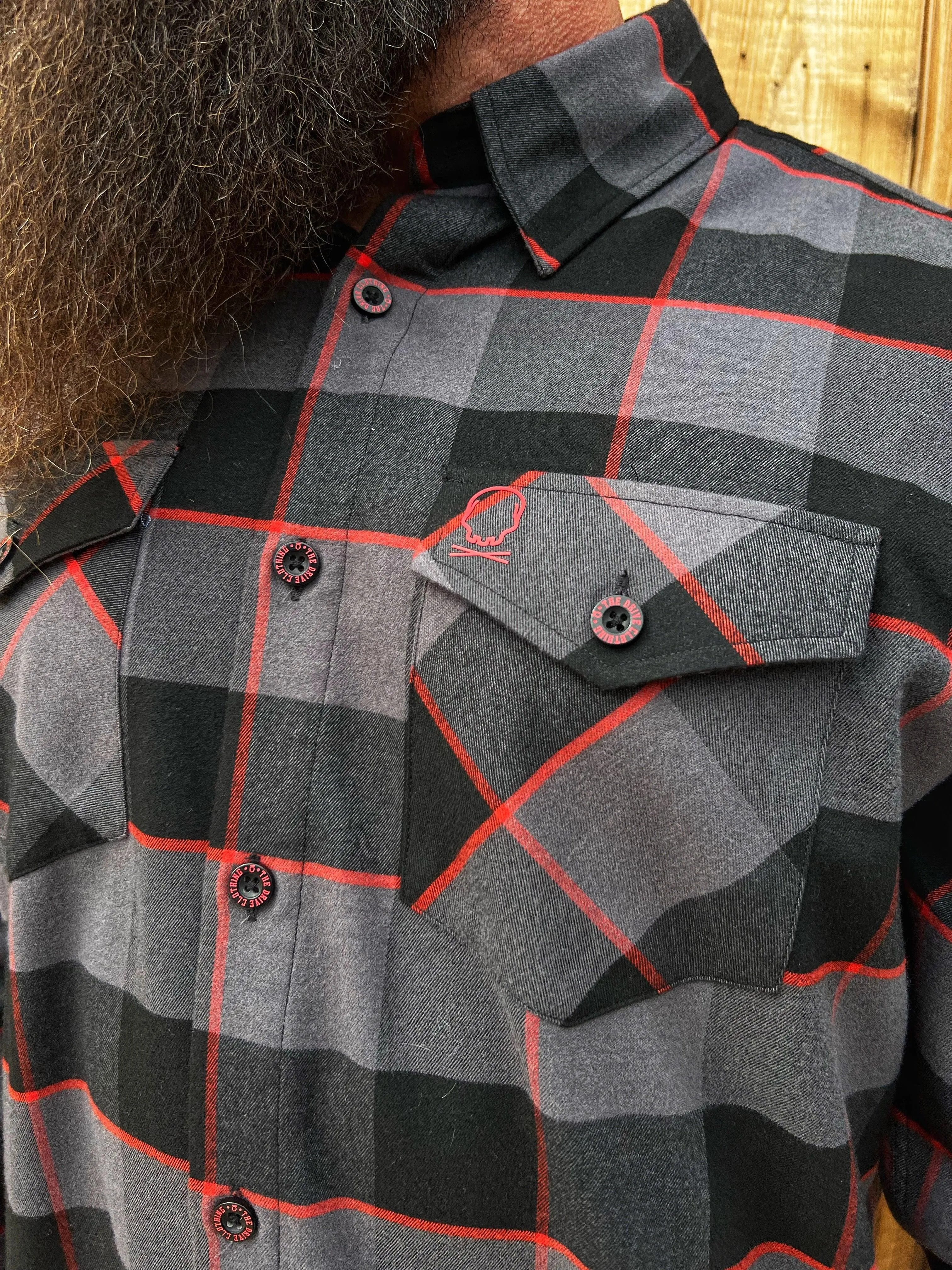 TDC BLACK/GREY/RED FLANNEL