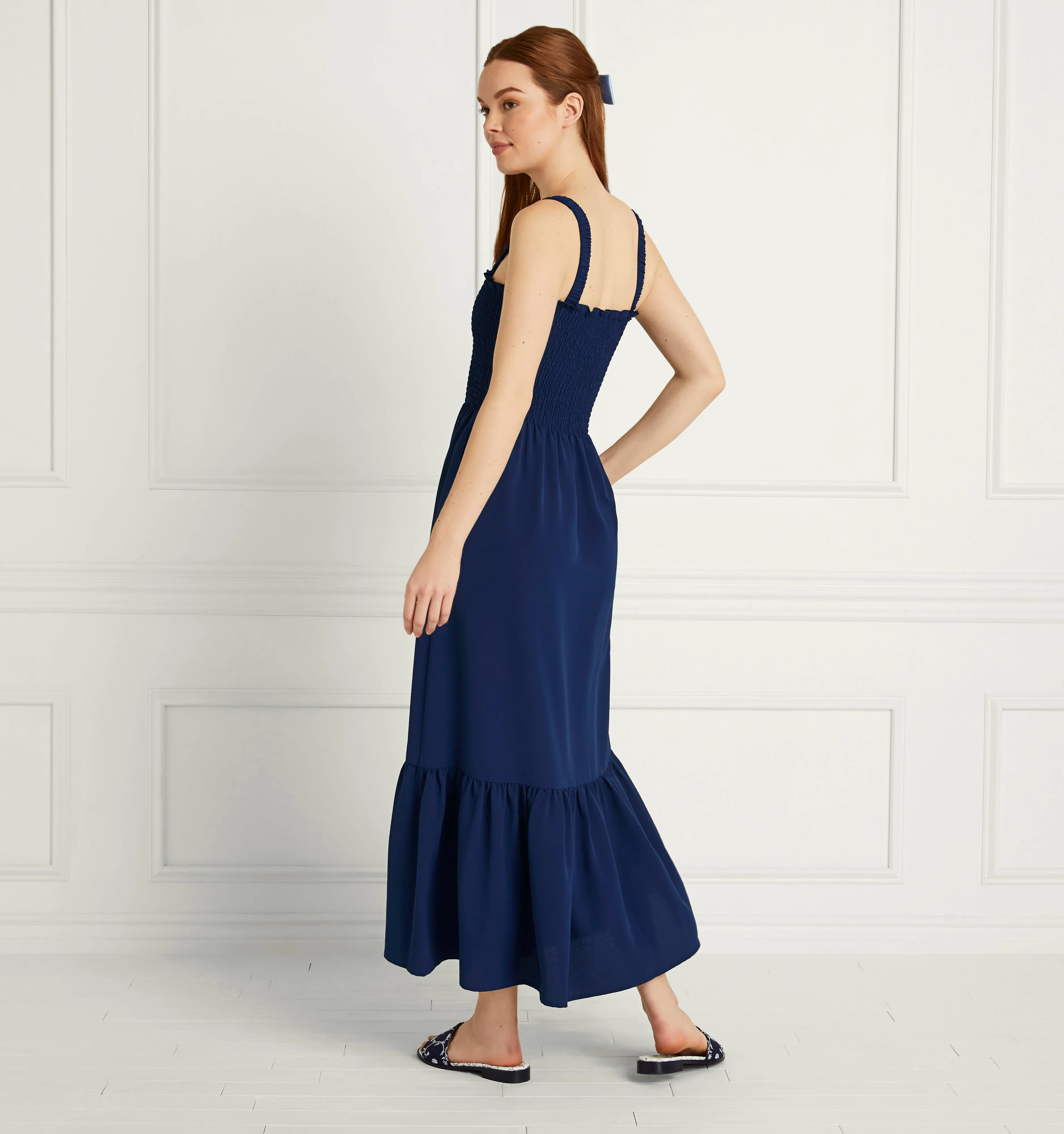 The Anjuli Nap Dress - Navy Crepe