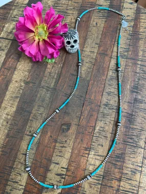 Turquoise and Navajo Pearl Necklace