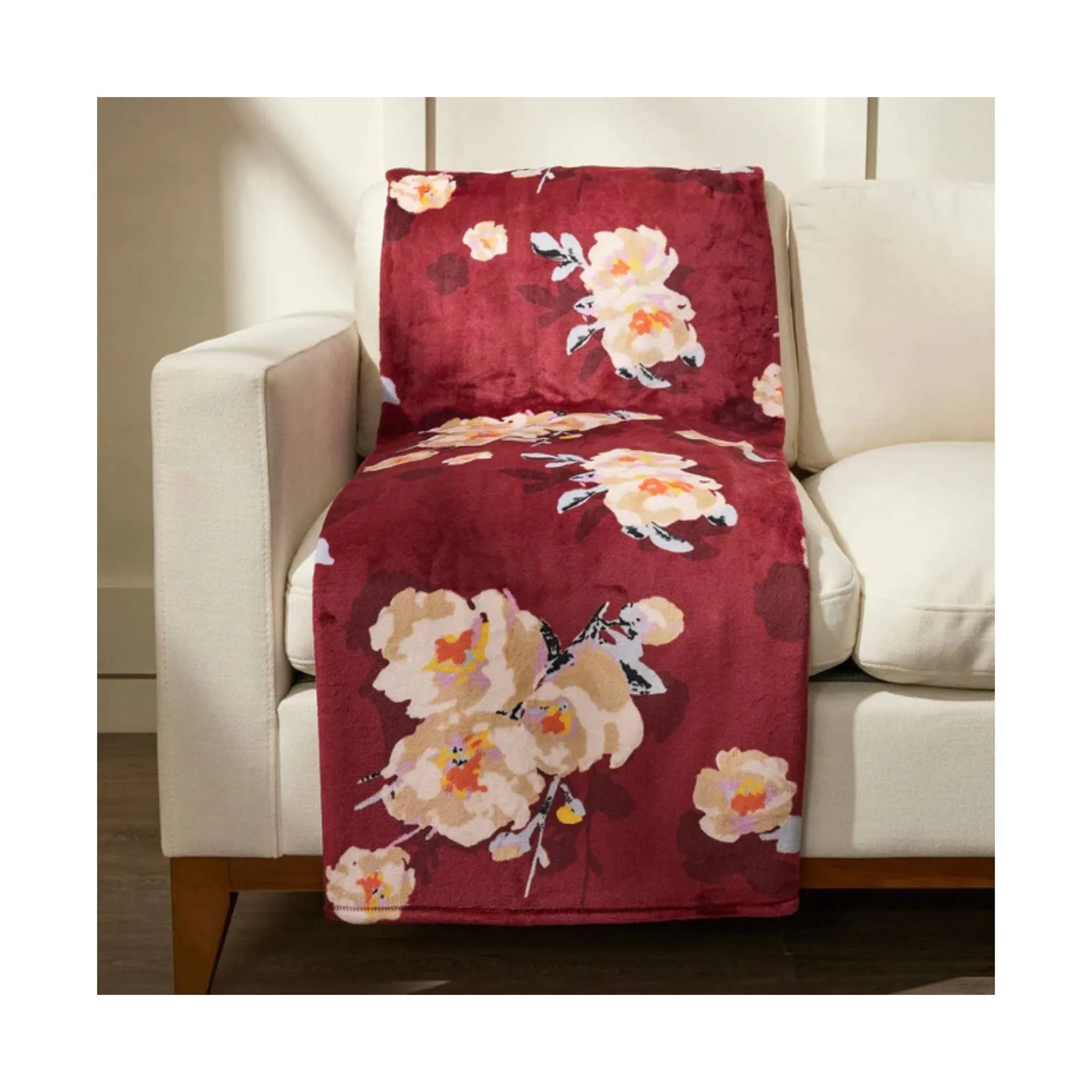 Vera Bradley Plush Throw Blanket - Blooms and Branches