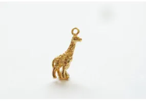 Vermeil Gold Wholesale Giraffe Charm - 18k gold plated over sterling silver, Africa safari animal Giraffe charm Pendant, VermeilSupplies,205