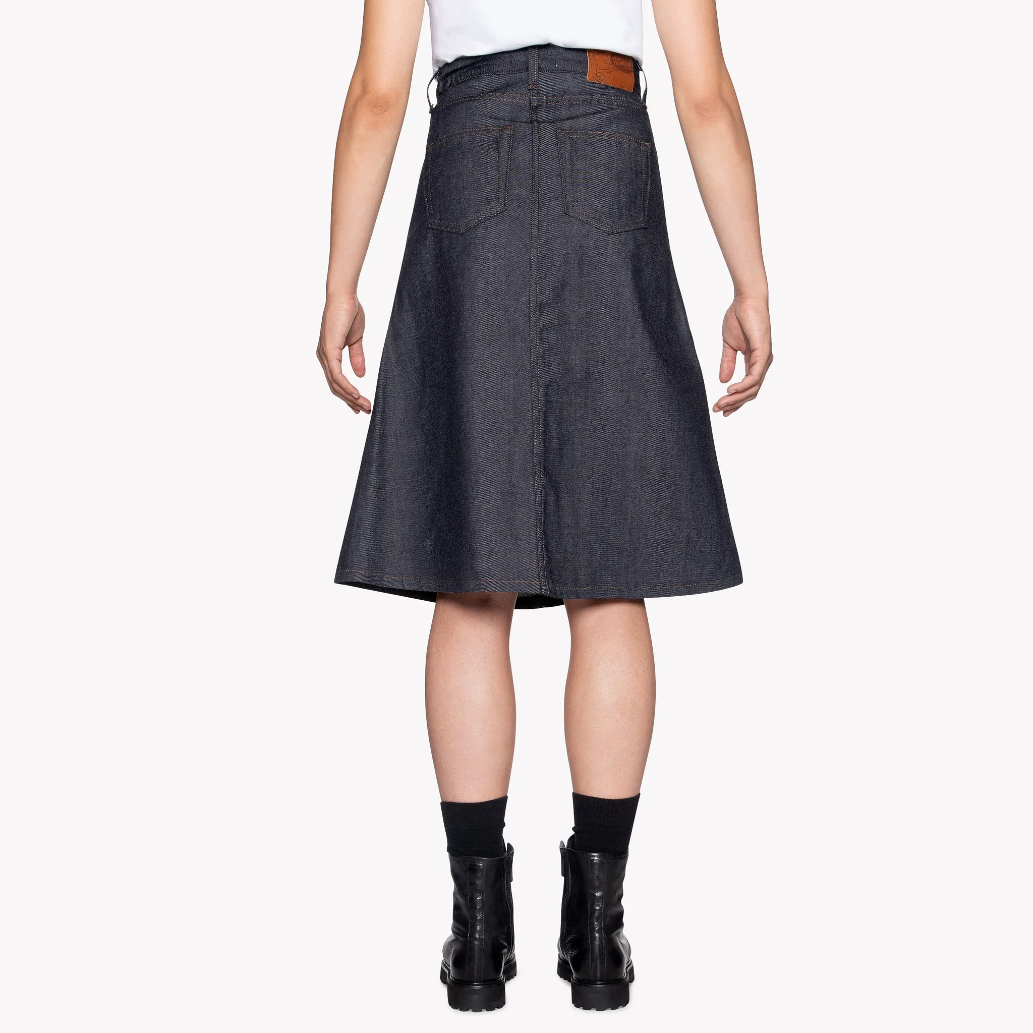 Women's - Denim Skirt - Dark Indigo