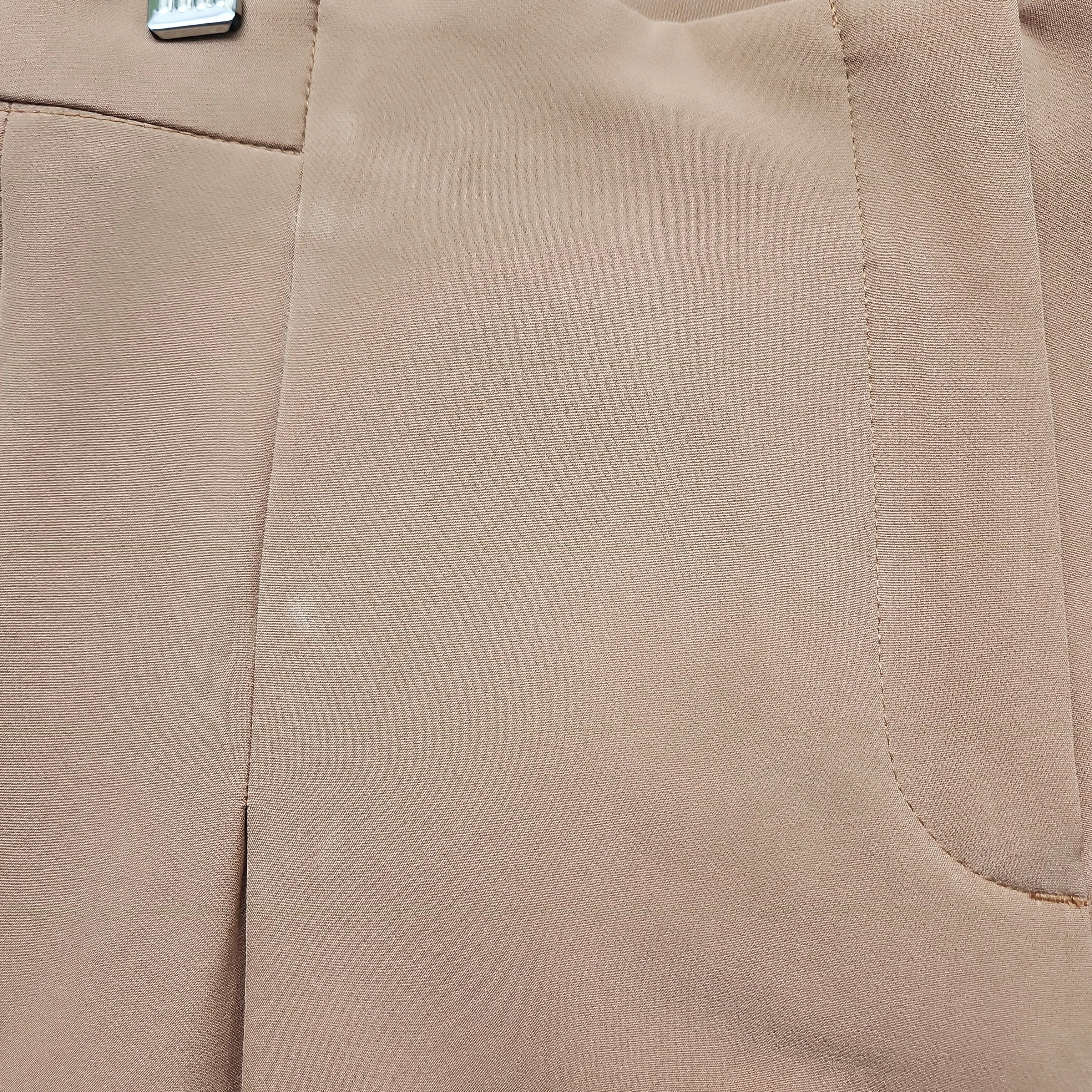 ZARA Khaki Wide-leg Cropped Pants | Preloved |